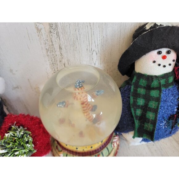 Snowglobe snowman plushie variety set xmas home decor vintage figure - Picture 6 of 9